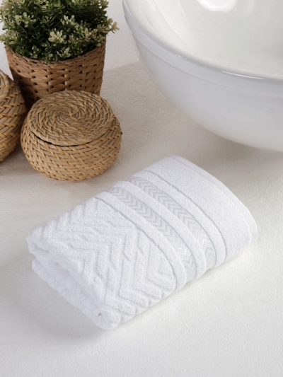 Турецкое махровое полотенце METEOR ZIKZAK Кремовый